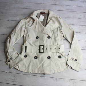 JouJou Women's Casual Belted Jacket Size S Beige Belted